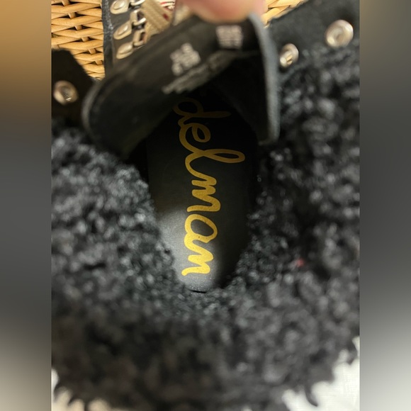 Sam Edelman Luther Sneaker boots, black suede, shearling Sz 8.5 - Picture 8 of 11